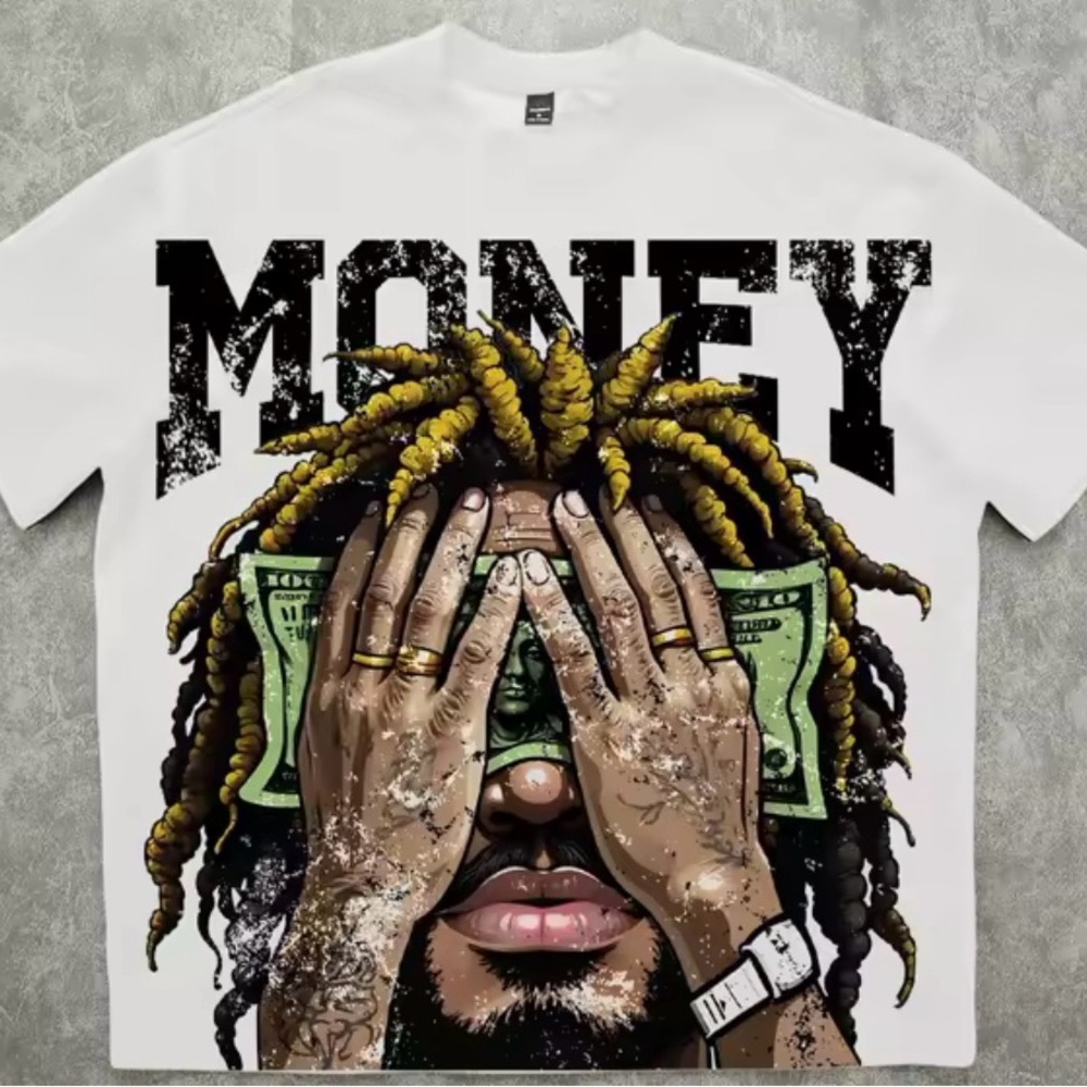 Graphic T-Shirt with Money Design